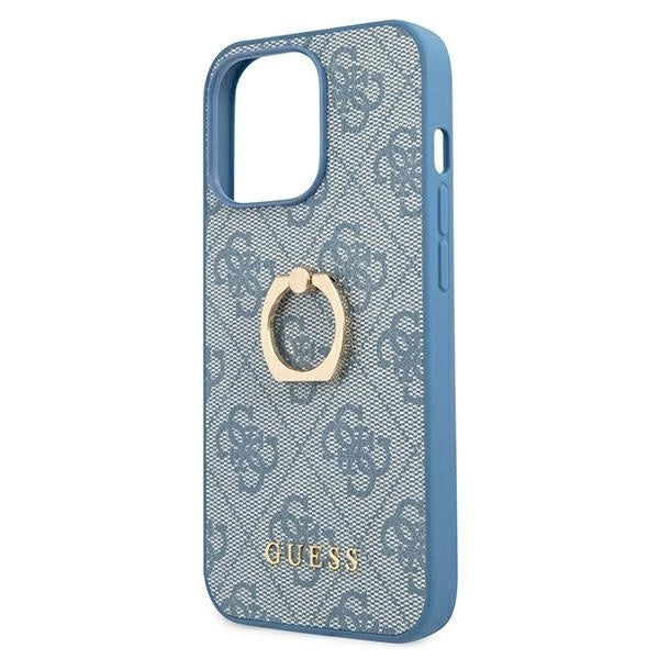 Guess GUHCP13X4GMRBL iPhone 13 Pro Max 6,7’’ niebieski/blue hardcase 4G with ring stand - Cell phone cases