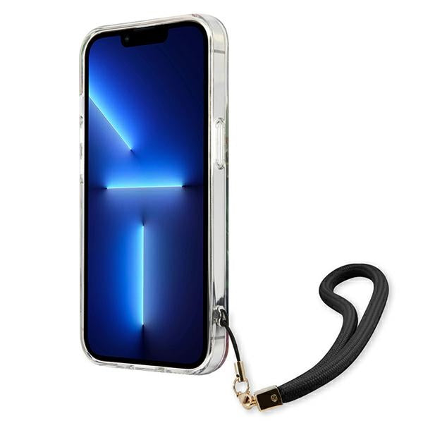 Guess GUHCP13XHFLSB iPhone 13 Pro Max 6.7’’ blue/blue hardcase Flower Strap - Cell phone cases and covers<<<HurtelXML