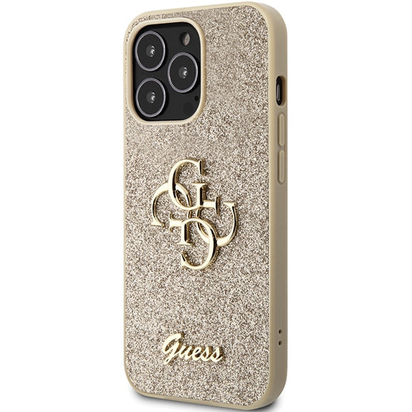 Guess GUHCP13XHG4SGD case for iPhone 13 Pro Max 6.7’’ - gold Glitter Script Big 4G - Cell phone cases