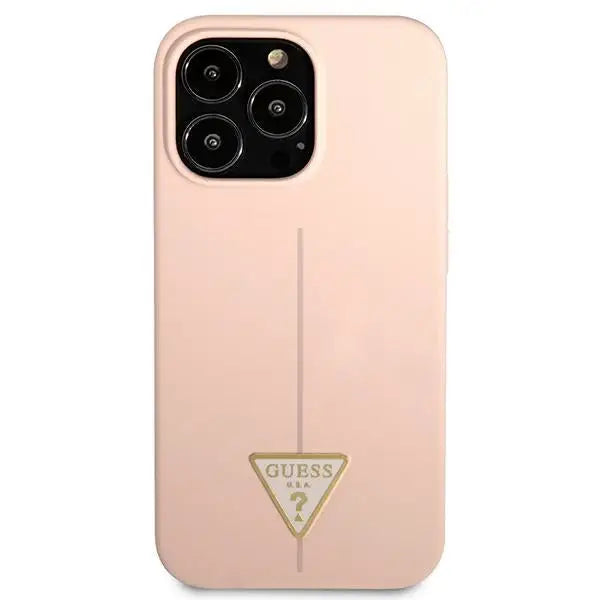 Guess GUHCP13XSLTGP iPhone 13 Pro Max 6.7’’ pink/pink hardcase Silicone Triangle - Cell phone cases