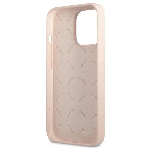 Guess GUHCP13XSLTGP iPhone 13 Pro Max 6.7’’ pink/pink hardcase Silicone Triangle - Cell phone cases