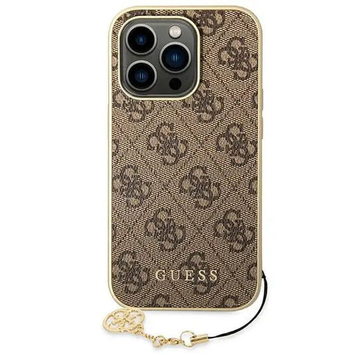 Guess GUHCP14LGF4GBR iPhone 14 Pro 6.1 ’brown / brown hardcase 4G Charms Collection - Cell phone cases