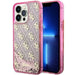 Guess GUHCP14LLC4PSGP iPhone 14 Pro 6.1’’ pink/pink hardcase Liquid Glitter 4G Transculent - Cell phone cases