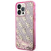 Guess GUHCP14LLC4PSGP iPhone 14 Pro 6.1’’ pink/pink hardcase Liquid Glitter 4G Transculent - Cell phone cases