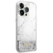 Guess GUHCP14LLCSGSGH iPhone 14 Pro 6.1’’ white/white hardcase Liquid Glitter Marble - Cell phone cases