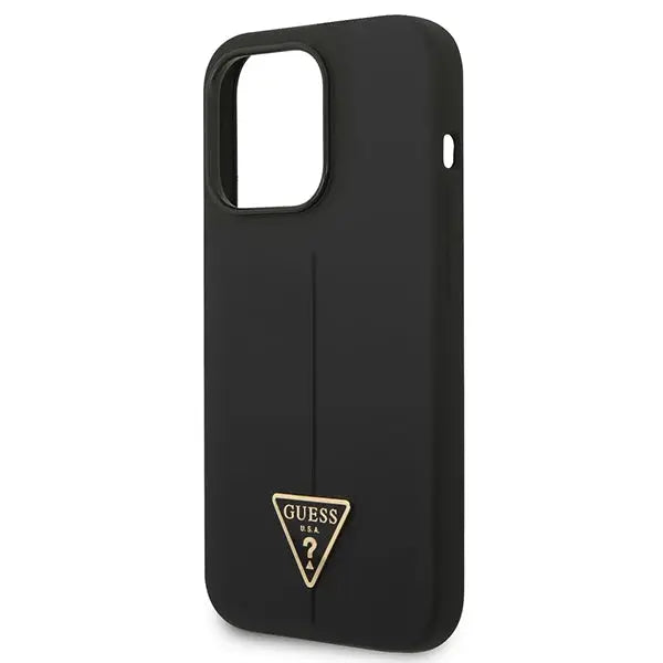 Guess GUHCP14LSLTGK iPhone 14 Pro 6.1’’ black/black hardcase Silicone Triangle - Cell phone cases and covers<<<HurtelXML