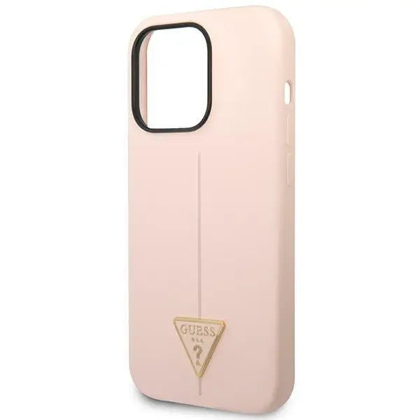 Guess GUHCP14LSLTGP iPhone 14 Pro 6.1’’ pink/pink hardcase Silicone Triangle - Cell phone cases and covers<<<HurtelXML