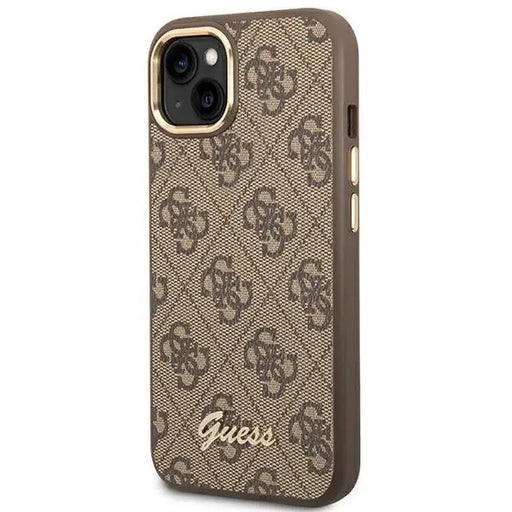 Guess GUHCP14MHG4SHW iPhone 14 Plus 6.7 ’brown / brown hard case 4G Vintage Gold Logo - Cell phone cases