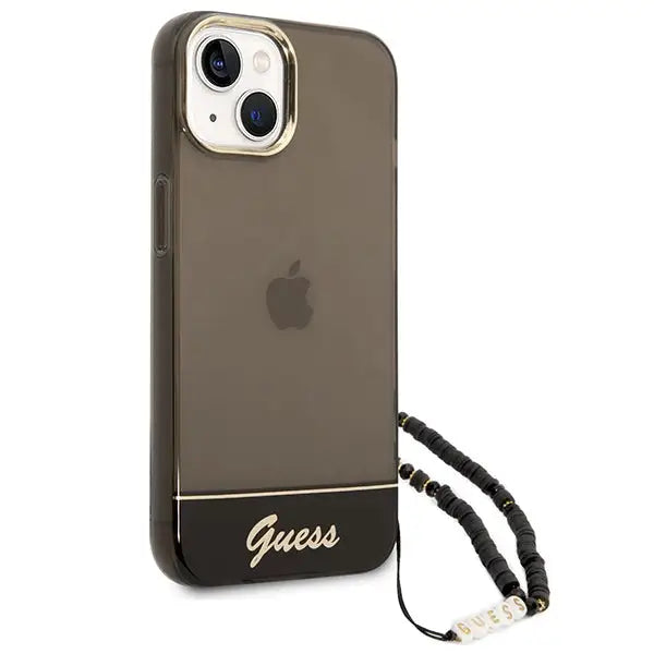 Guess GUHCP14MHGCOHK iPhone 14 Plus 6,7 ’black / black hardcase Translucent Pearl Strap - Cell phone cases