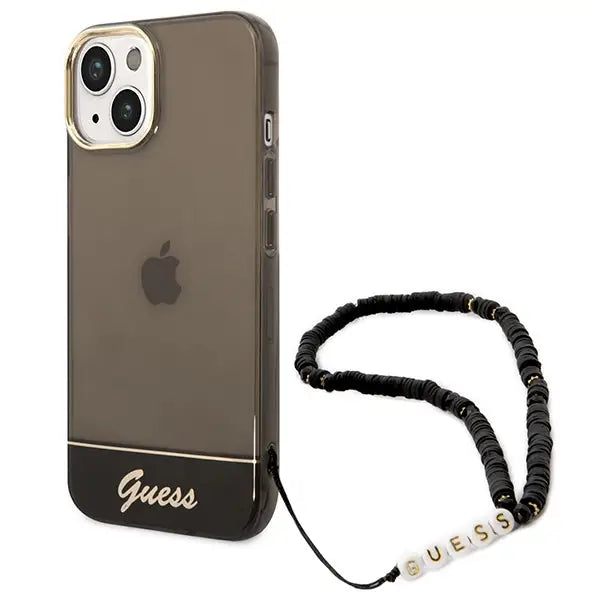 Guess GUHCP14MHGCOHK iPhone 14 Plus 6,7 ’black / black hardcase Translucent Pearl Strap - Cell phone cases