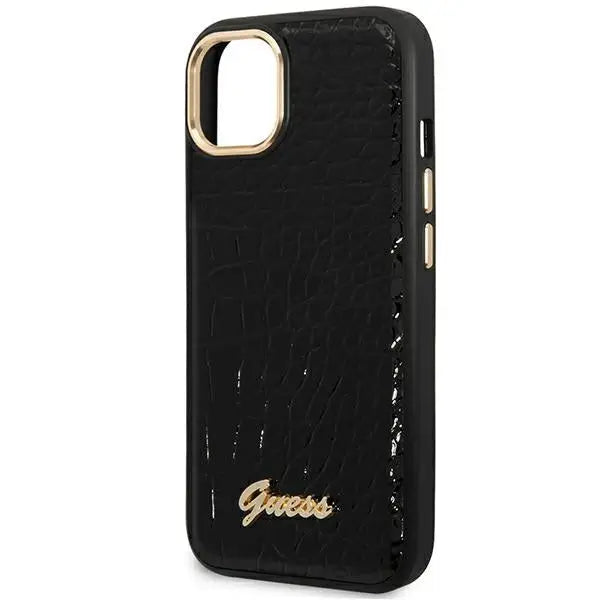 Guess GUHCP14MHGCRHK iPhone 14 Plus 6.7 ’black / black hardcase Croco Collection - Cell phone cases