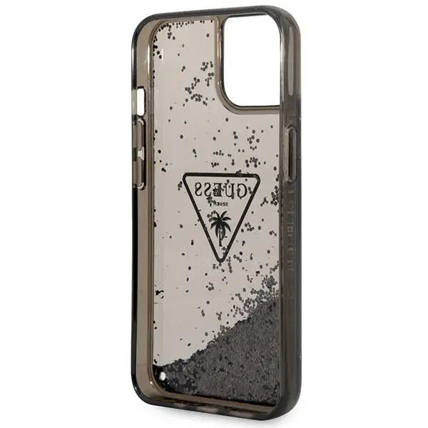 Guess GUHCP14MLFCTPK iPhone 14 Plus 6.7’’ black/black hardcase Liquid Glitter Palm Collection - Cell phone cases