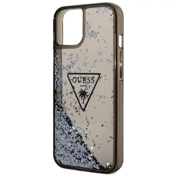 Guess GUHCP14MLFCTPK iPhone 14 Plus 6.7’’ black/black hardcase Liquid Glitter Palm Collection - Cell phone cases