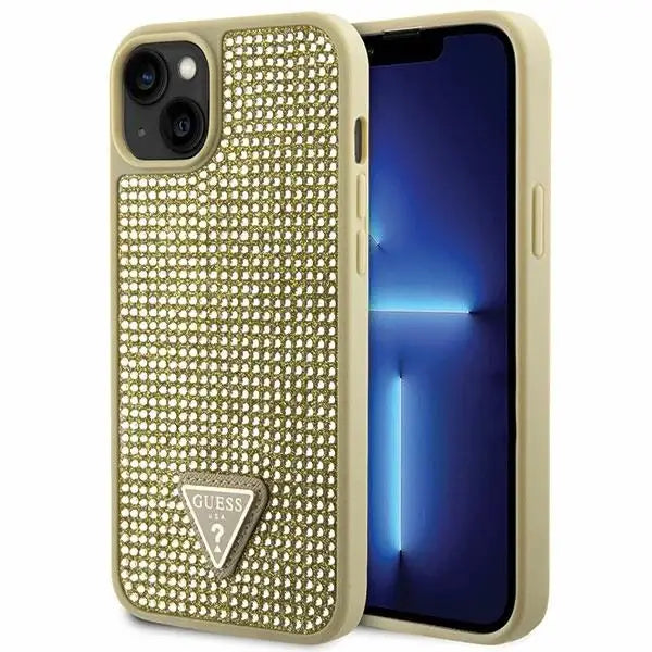 Guess GUHCP14SHDGTPD iPhone 14 6.1’’ gold/gold hardcase Rhinestone Triangle - Cell phone cases and covers<<<HurtelXML