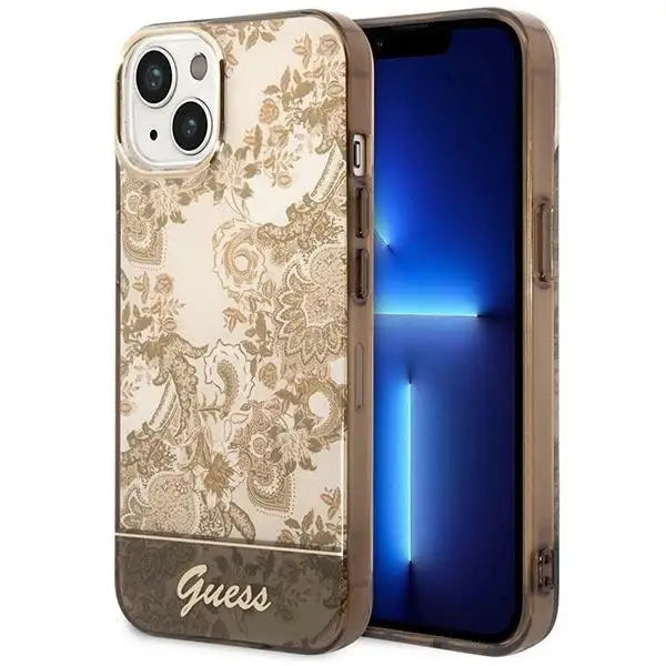 Guess GUHCP14SHGPLHC iPhone 14 6.1 ’ocher hardcase Porcelain Collection - Cell phone cases and covers<<<HurtelXML