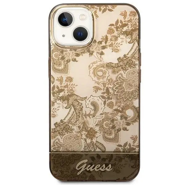 Guess GUHCP14SHGPLHC iPhone 14 6.1 ’ocher hardcase Porcelain Collection - Cell phone cases and covers<<<HurtelXML