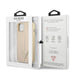 Guess GUHCP14SPSATLE iPhone 14 6,1 ’beige / beige hardcase SaffianoTriangle Logo - Cell phone cases