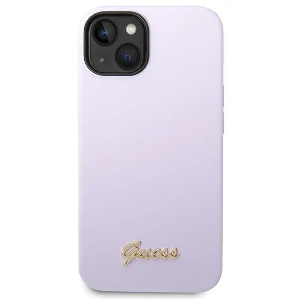 Guess GUHCP14SSLSMU iPhone 14 6.1’’ purple/purple hard case Silicone Vintage Gold Logo - Cell phone cases