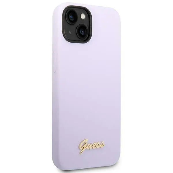 Guess GUHCP14SSLSMU iPhone 14 6.1’’ purple/purple hard case Silicone Vintage Gold Logo - Cell phone cases
