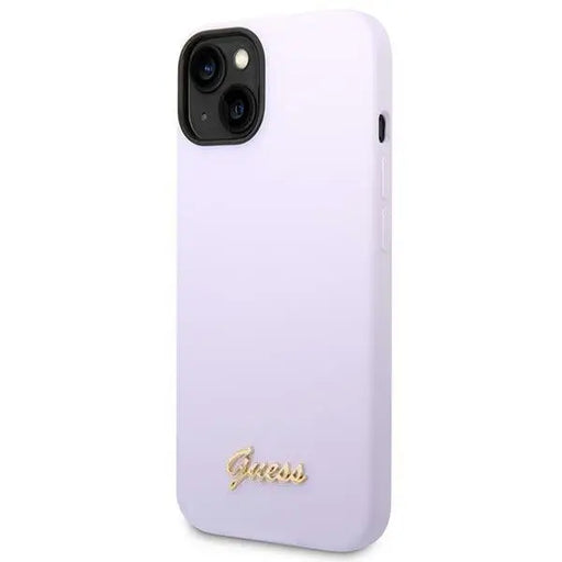 Guess GUHCP14SSLSMU iPhone 14 6.1’’ purple/purple hard case Silicone Vintage Gold Logo - Cell phone cases