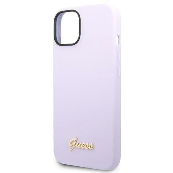 Guess GUHCP14SSLSMU iPhone 14 6.1’’ purple/purple hard case Silicone Vintage Gold Logo - Cell phone cases
