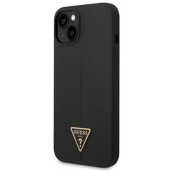 Guess GUHCP14SSLTGK iPhone 14 6.1’’ black/black hardcase Silicone Triangle - Cell phone cases and covers<<<HurtelXML
