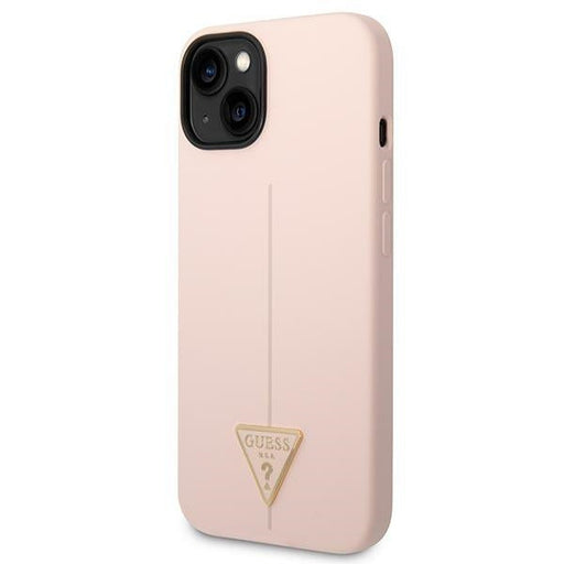Guess GUHCP14SSLTGP iPhone 14 6.1’’ pink/pink hardcase Silicone Triangle - Cell phone cases and covers<<<HurtelXML
