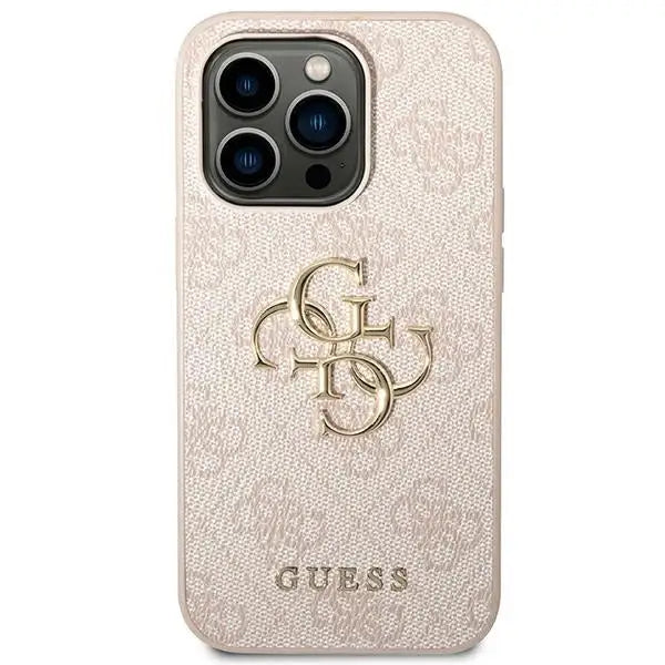Guess GUHCP14X4GMGPI iPhone 14 Pro Max 6.7’’ pink/pink hardcase 4G Big Metal Logo - Cell phone cases