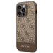 Guess GUHCP14XG4GLBR iPhone 14 Pro Max 6.7’’ brown/brown hard case 4G Stripe Collection - Cell phone cases