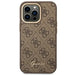 Guess GUHCP14XHG4SHW iPhone 14 Pro Max 6.7’’ brown/brown hard case 4G Vintage Gold Logo - Cell phone cases