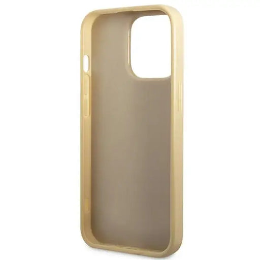 Guess GUHCP14XHGGSHD iPhone 14 Pro Max 6,7’’ złoty/gold hard case Glitter Script - Cell phone cases