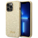 Guess GUHCP14XHGGSHD iPhone 14 Pro Max 6,7’’ złoty/gold hard case Glitter Script - Cell phone cases