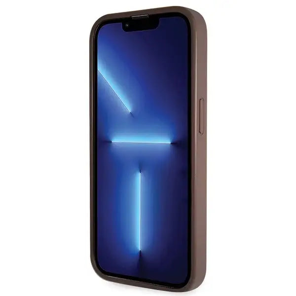 Guess GUHCP14XP4TDSCPW case for iPhone 14 Pro Max 6.7’’ - brown Crossbody 4G Metal Logo - Cell phone cases