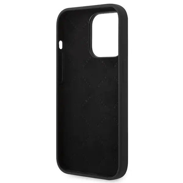 Guess GUHCP14XSLTGK iPhone 14 Pro Max 6.7’’ black/black hardcase Silicone Triangle - Cell phone cases