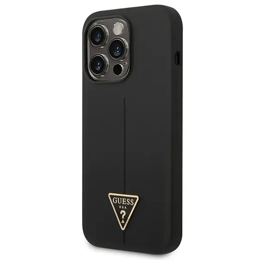 Guess GUHCP14XSLTGK iPhone 14 Pro Max 6.7’’ black/black hardcase Silicone Triangle - Cell phone cases