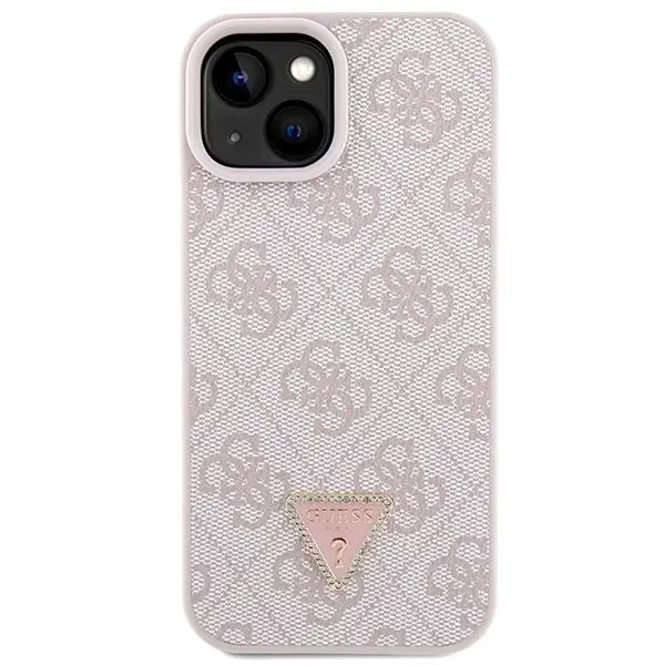 Guess GUHCP15SP4TDSCPP iPhone 15 6.1’’ pink/pink hardcase Crossbody 4G Metal Logo - Cell phone cases