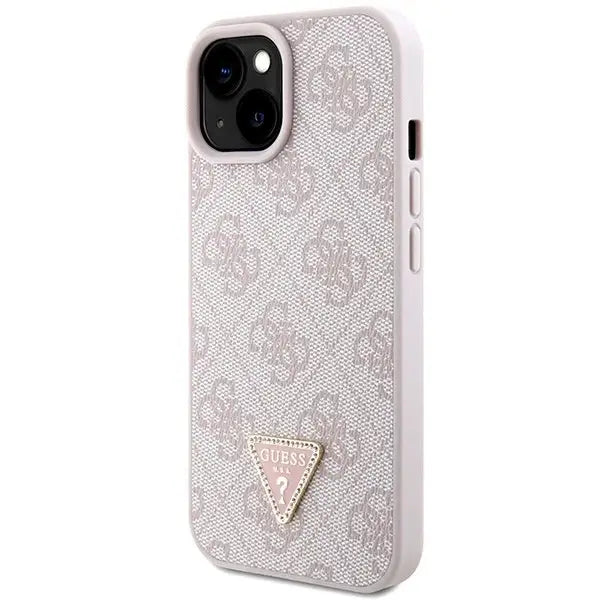 Guess GUHCP15SP4TDSCPP iPhone 15 6.1’’ pink/pink hardcase Crossbody 4G Metal Logo - Cell phone cases