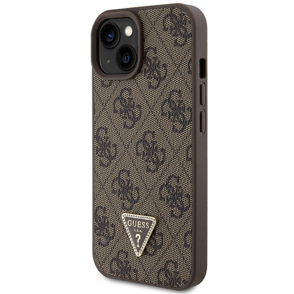 Guess GUHCP15SP4TDSCPW iPhone 15 6.1’’ brown/brown hardcase Crossbody 4G Metal Logo - Cell phone cases