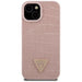 Guess GUHCP15SPCRTHCP iPhone 15 6.1’’ pink/pink hardcase Croco Triangle Metal Logo - Cell phone cases