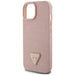 Guess GUHCP15SPCRTHCP iPhone 15 6.1’’ pink/pink hardcase Croco Triangle Metal Logo - Cell phone cases