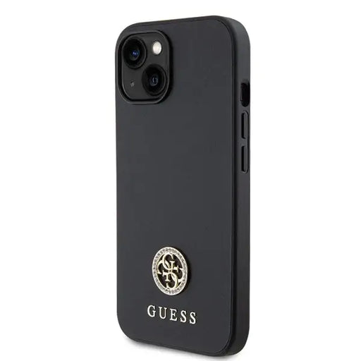 Guess GUHCP15SPS4DGPK iPhone 15 6.1’’ black/black hardcase Strass Metal Logo - Cell phone cases and covers<<<HurtelXML