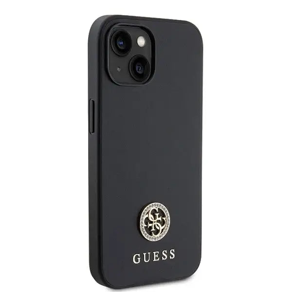 Guess GUHCP15SPS4DGPK iPhone 15 6.1’’ black/black hardcase Strass Metal Logo - Cell phone cases and covers<<<HurtelXML