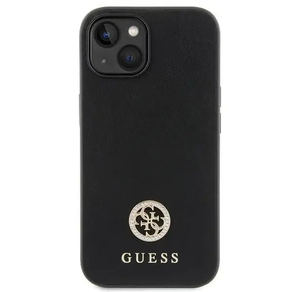 Guess GUHCP15SPS4DGPK iPhone 15 6.1’’ black/black hardcase Strass Metal Logo - Cell phone cases and covers<<<HurtelXML