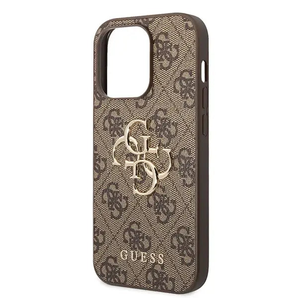Guess GUHCP15X4GMGBR iPhone 15 Pro Max 6.7’’ brown/brown hardcase 4G Big Metal Logo - Cell phone cases