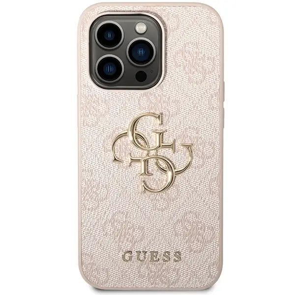 Guess GUHCP15X4GMGPI iPhone 15 Pro Max 6.7’’ pink/pink hardcase 4G Big Metal Logo - Cell phone cases