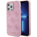 Guess GUHCP15XP4EPMP iPhone 15 Pro Max 6.7’’ pink/pink hardcase Leather 4G Stamped - Cell phone cases