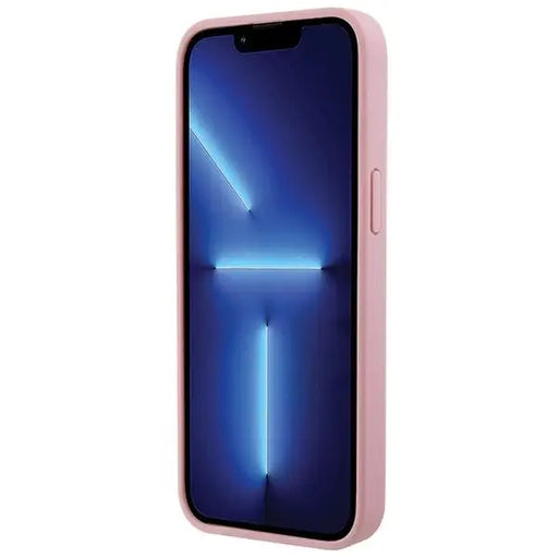 Guess GUHCP15XP4EPMP iPhone 15 Pro Max 6.7’’ pink/pink hardcase Leather 4G Stamped - Cell phone cases