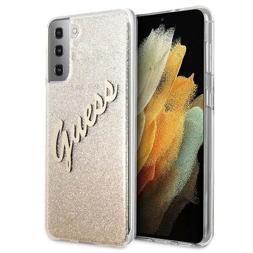 Guess GUHCS21MPCUGLSGO S21+ G996 złoty/gold hardcase Glitter Gradient Script - Cell phone cases and covers<<<HurtelXML