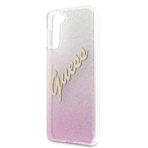 Guess GUHCS21MPCUGLSPI S21+ G996 pink/pink hardcase Glitter Gradient Script - Cell phone cases and covers<<<HurtelXML