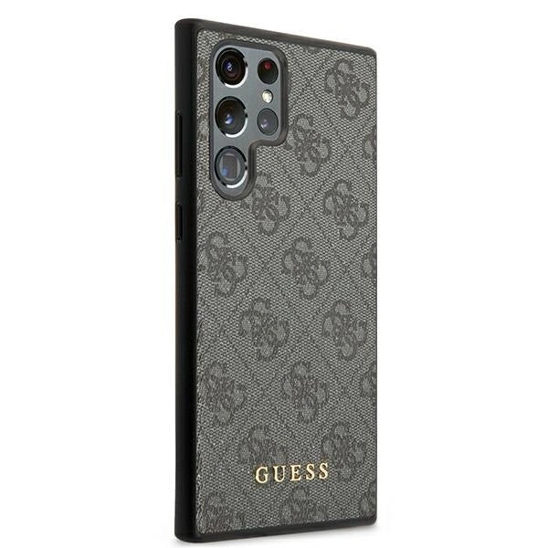 Guess GUHCS22LG4GFGR S22 Ultra S908 szary/grey hard case 4G Metal Gold Logo - Cell phone cases and covers<<<HurtelXML